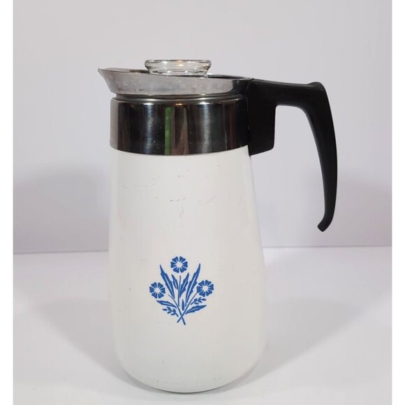 CorningWare Other - Vintage CorningWare Blue Cornflower 9 Cup Percolator Coffee Maker Pot Complete
